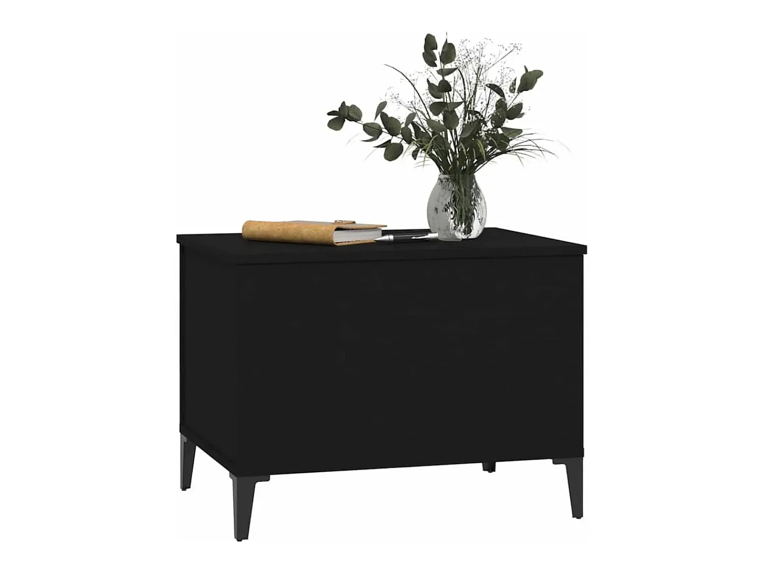 Mesa De Centro| Mesa de centro | Mesa de apoio 60x44.5x45 cm derivados de madeira Preto