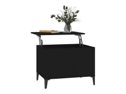 Mesa De Centro| Mesa de centro | Mesa de apoio 60x44.5x45 cm derivados de madeira Preto