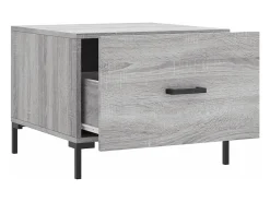 Mesa De Centro| Mesa de centro | Mesa de apoio 50x50x40 cm derivados madeira sonoma cinza Cinzento