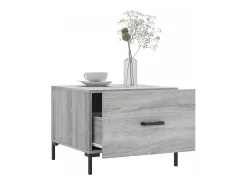 Mesa De Centro| Mesa de centro | Mesa de apoio 50x50x40 cm derivados madeira sonoma cinza Cinzento