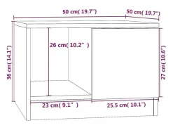 Online Mesa de centro | Mesa de apoio 50x50x36 madeira processada cinza cimento Cinzento