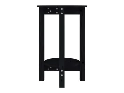 Mesa De Centro* Mesa de centro | Mesa de apoio Ø 40x60 cm madeira de pinho maciça Preto