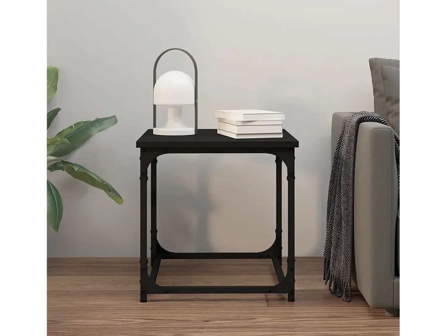 Mesa De Centro| Mesa de centro | Mesa de apoio 40x40x40 cm derivados de madeira Preto
