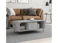 Mesa De Centro| Mesa de centro | Mesa de apoio 90x50x36.5 cm derivados madeira cimento Cinzento