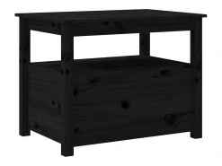 New Mesa de centro | Mesa de apoio 71x49x55 cm pinho maciço Preto