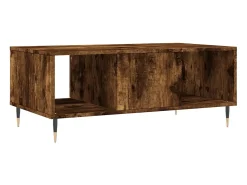 Mesa de centro | Mesa de apoio 90x50x36.5 cm derivados madeira carvalho fumado^ Mesa De Centro