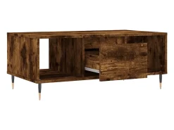 Mesa de centro | Mesa de apoio 90x50x36.5 cm derivados madeira carvalho fumado^ Mesa De Centro