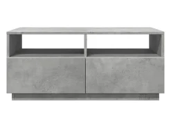 Mesa De Centro| Mesa de centro | Mesa de apoio com luzes LED 90x49x40 cm cimento Cinzento