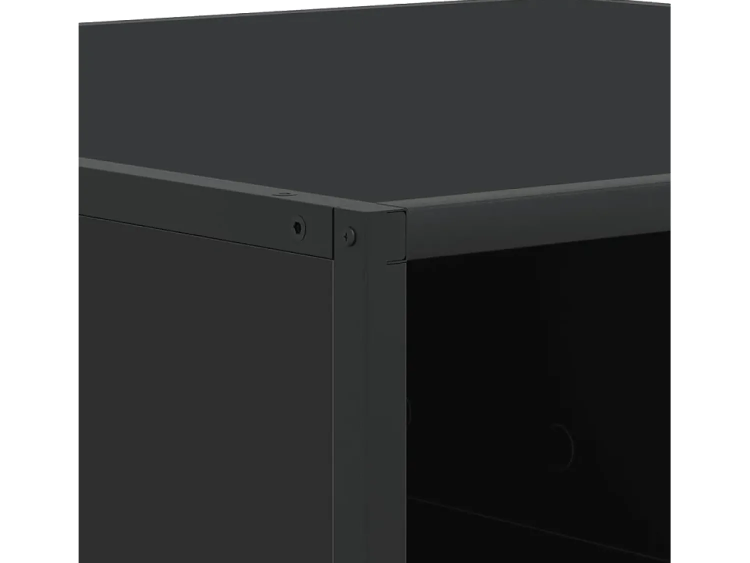 Mesa De Centro| Mesa de centro | Mesa de apoio 100x100x30 cm derivados de madeira/metal Preto