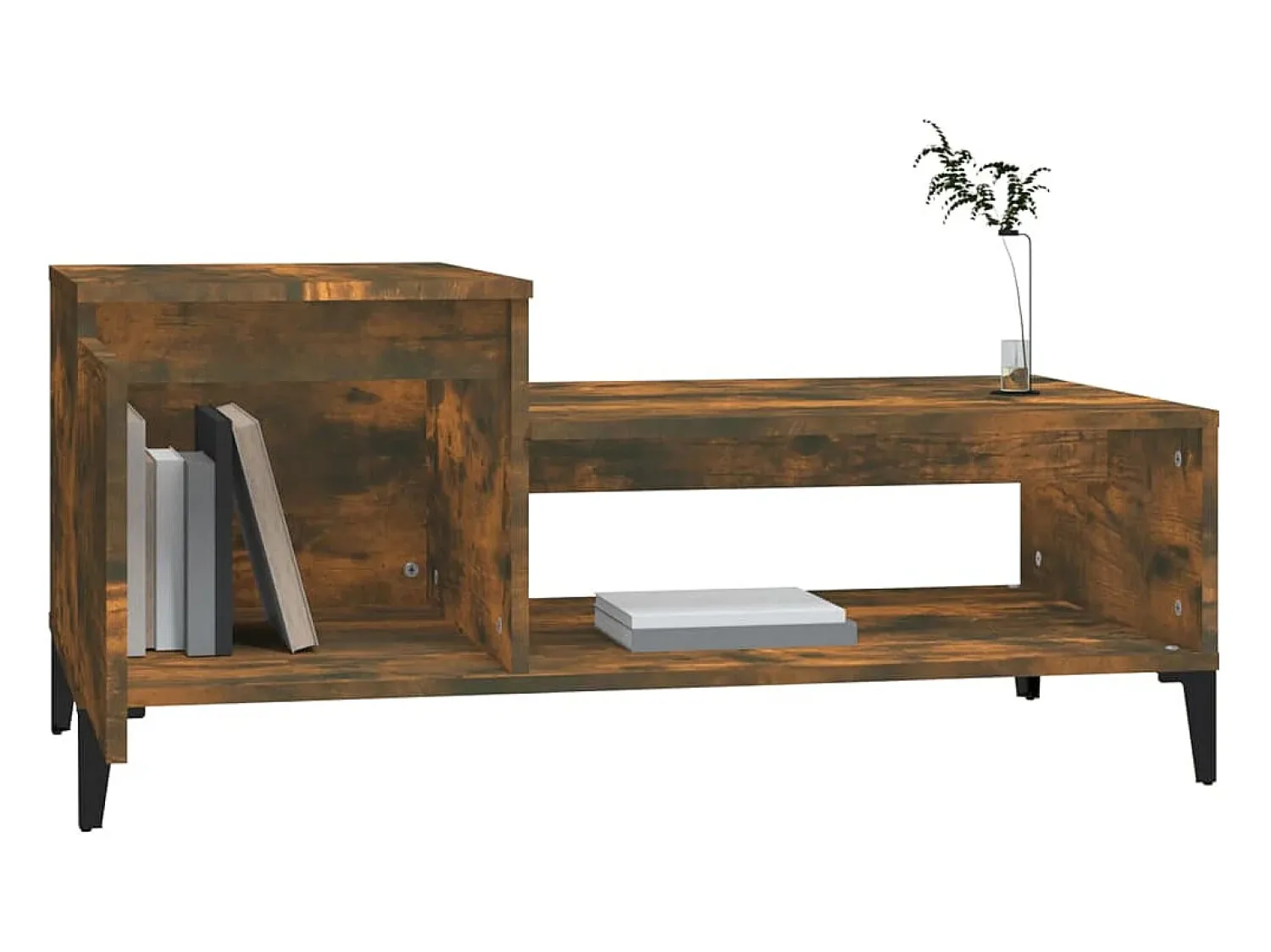 Mesa de centro | Mesa de apoio 100x50x45 cm derivados madeira carvalho fumado^ Mesa De Centro
