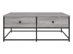 Mesa De Centro* Mesa de centro | Mesa de apoio 100x99x40 cm derivados madeira sonoma Cinzento