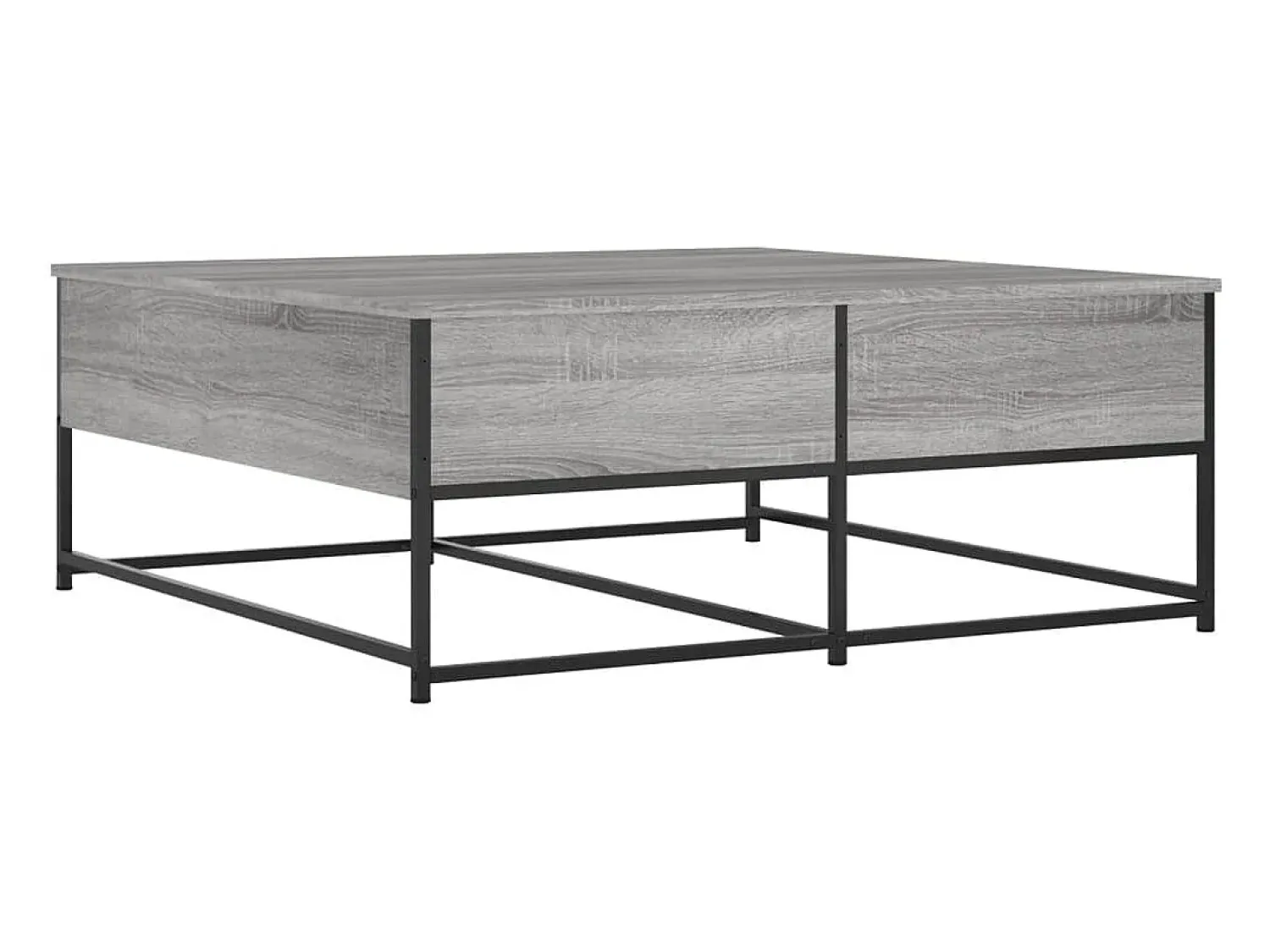 Mesa De Centro* Mesa de centro | Mesa de apoio 100x99x40 cm derivados madeira sonoma Cinzento