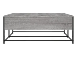 Mesa De Centro* Mesa de centro | Mesa de apoio 100x99x40 cm derivados madeira sonoma Cinzento