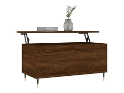 Mesa De Centro* Mesa de centro | Mesa de apoio 90x44.5x45 cm derivados madeira carvalho Castanho