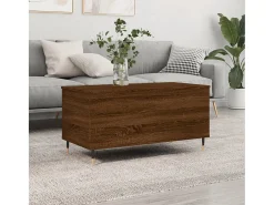 Mesa De Centro* Mesa de centro | Mesa de apoio 90x44.5x45 cm derivados madeira carvalho Castanho