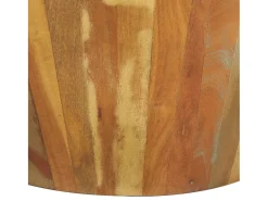 Mesa De Centro| Mesa de centro | Mesa de apoio Ø65x31 cm madeira recuperada maciça Multicor