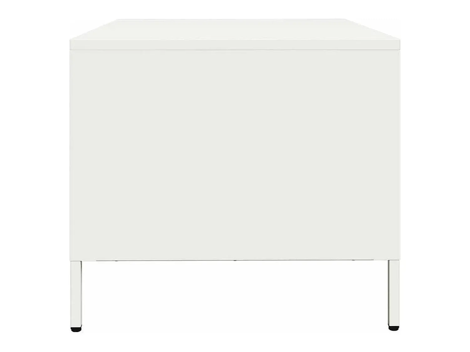 Mesa De Centro* Mesa de centro | Mesa de apoio 101.5x50x43.5 cm aço laminado a frio Branco