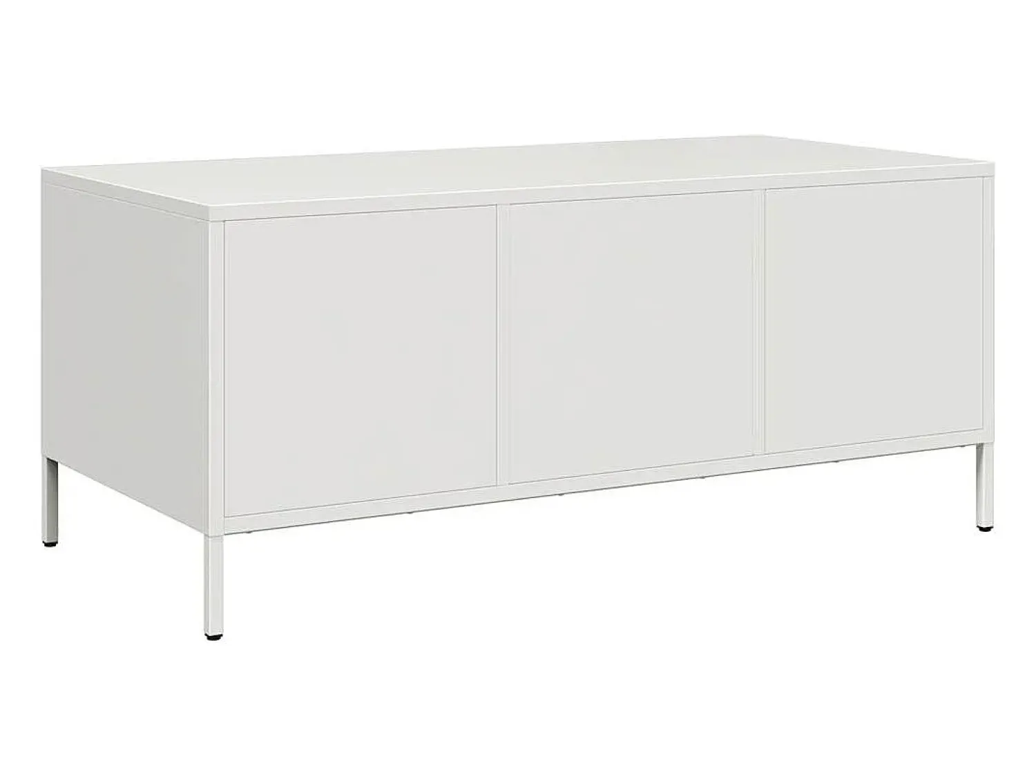 Mesa De Centro* Mesa de centro | Mesa de apoio 101.5x50x43.5 cm aço laminado a frio Branco
