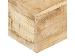 Mesa De Centro* Mesa de centro | Mesa de apoio | Mesa de café 80x80x28 cm madeira de mangueira maciça Castanho