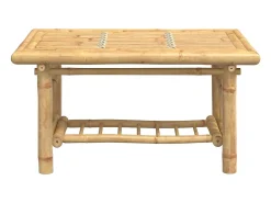 Mesa De Centro| Mesa de centro | Mesa de apoio | Mesa de café 70x45x36 cm bambu Castanho