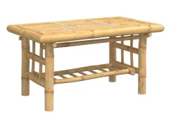 Mesa De Centro| Mesa de centro | Mesa de apoio | Mesa de café 70x45x36 cm bambu Castanho