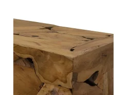 Mesa De Centro| Mesa de centro | Mesa de apoio | Mesa de café 90x50x30 cm teca genuína Castanho