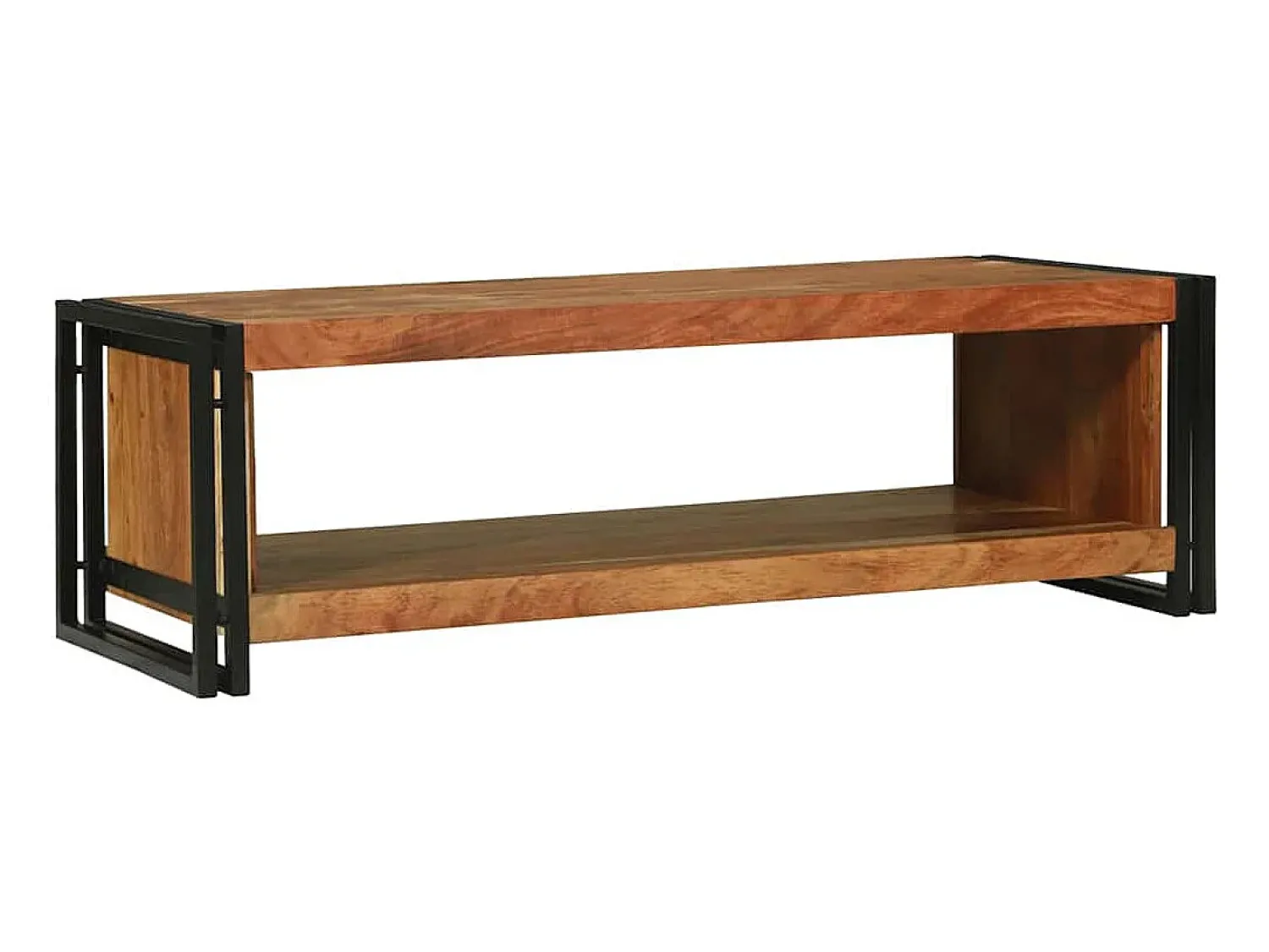 Best Mesa de centro | Mesa de apoio | Mesa de café 120x50x38 cm Madeira de acácia maciça Castanho