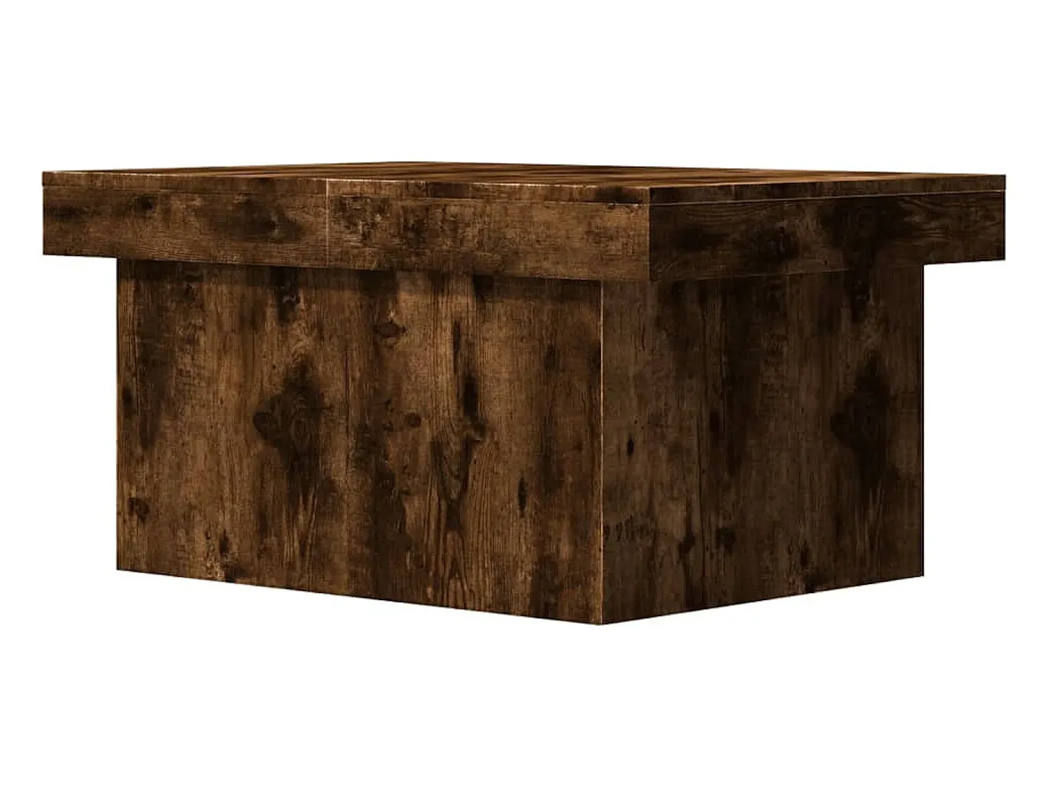 Mesa de centro | Mesa de apoio 80x55x40 cm derivados de madeira carvalho fumado^ Mesa De Centro