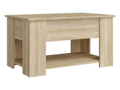 Mesa De Centro| Mesa de centro | Mesa de apoio 79x49x41 cm madeira processada carvalho sonoma Castanho