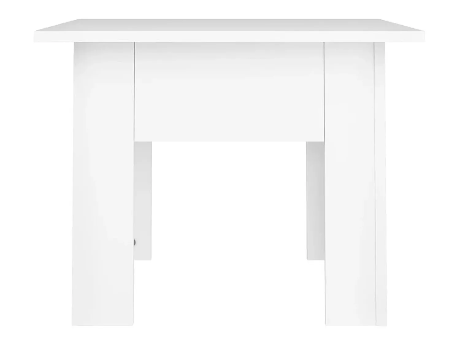 Mesa De Centro* Mesa de centro | Mesa de apoio 55x55x42cm derivados de madeira Branco