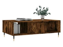 New Mesa de centro | Mesa de apoio 104x60x35 cm derivados madeira carvalho fumado Castanho