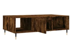 New Mesa de centro | Mesa de apoio 104x60x35 cm derivados madeira carvalho fumado Castanho