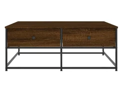 Sale Mesa de centro | Mesa de apoio 100x99x40 cm derivados madeira carvalho Castanho