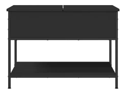 Mesa De Centro* Mesa de centro | Mesa de apoio 70x50x50 cm derivados de madeira/metal Preto