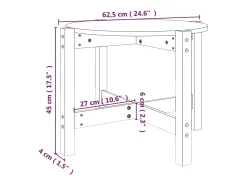 Mesa de centro | Mesa de apoio Ø 62.5x45 cm madeira de pinho maciça^ Mesa De Centro