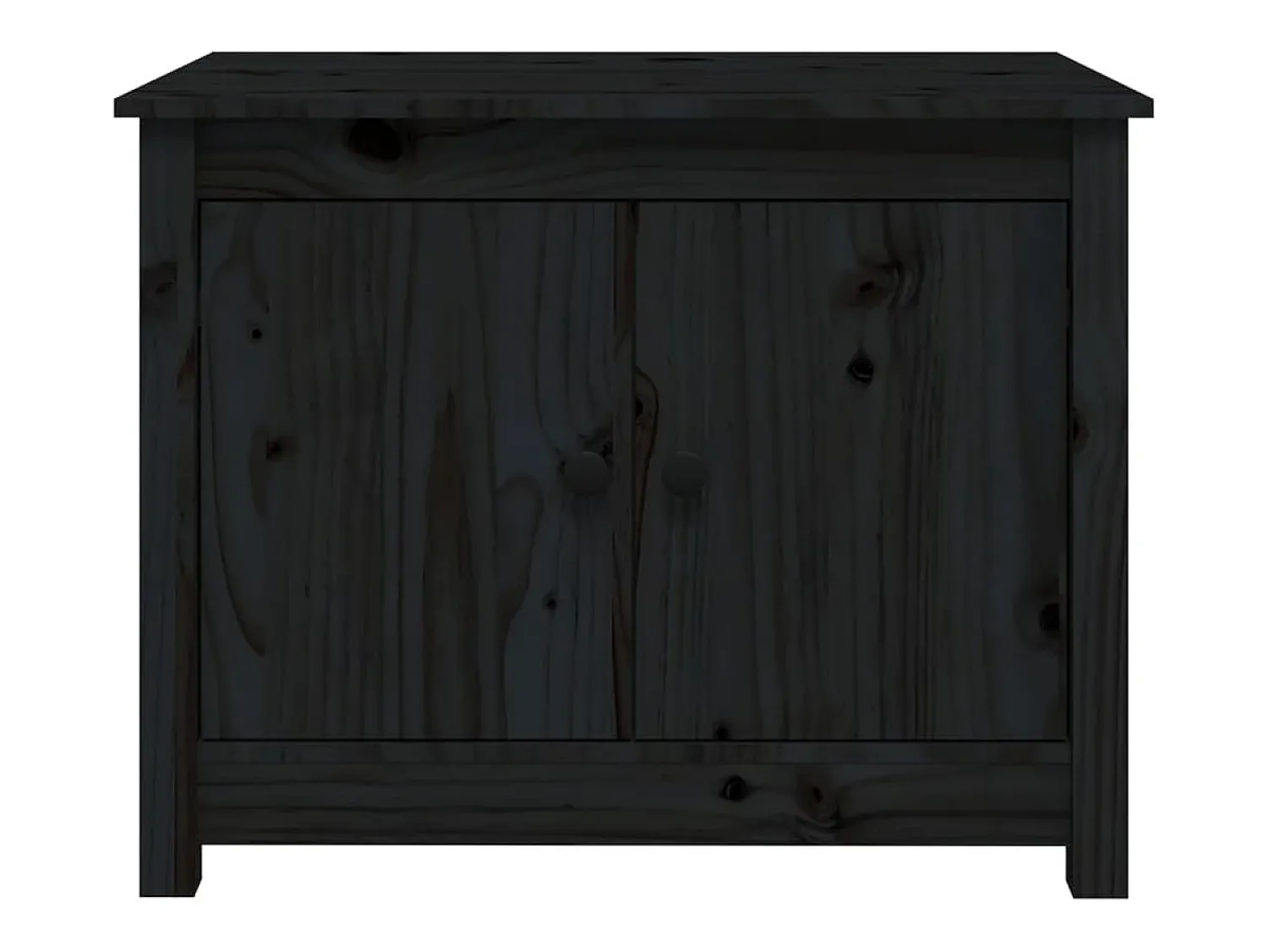 Mesa De Centro* Mesa de centro | Mesa de apoio 71x49x55 cm pinho maciço Preto