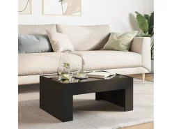 Mesa De Centro* Mesa de centro | Mesa de apoio luzes LED Infinity 70x50x30 cm Preto