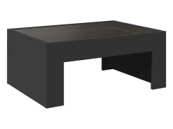 Mesa De Centro* Mesa de centro | Mesa de apoio luzes LED Infinity 70x50x30 cm Preto