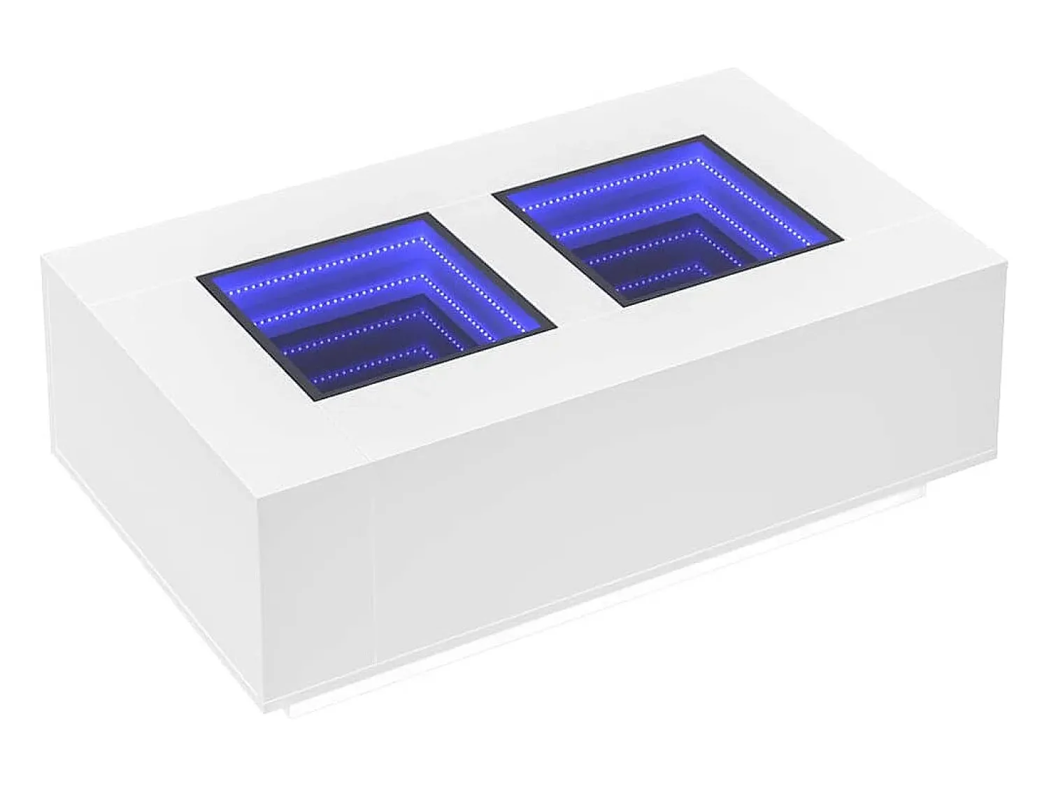 Mesa De Centro| Mesa de centro | Mesa de apoio luzes LED Infinity 116x69x40 cm Branco