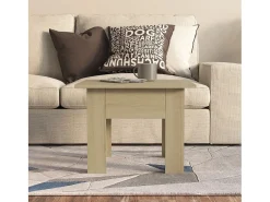 Outlet Mesa de centro | Mesa de apoio 55x55x42 cm aglomerado cor carvalho sonoma Castanho
