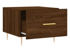 Mesa de centro | Mesa de apoio 50x50x40 cm derivados madeira carvalho^ Mesa De Centro