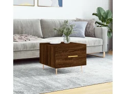 Mesa de centro | Mesa de apoio 50x50x40 cm derivados madeira carvalho^ Mesa De Centro