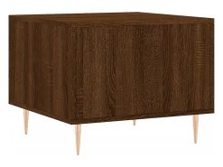 Mesa de centro | Mesa de apoio 50x50x40 cm derivados madeira carvalho^ Mesa De Centro