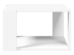 Mesa De Centro* Mesa de centro | Mesa de apoio branca 51.5x51.5x30 cm madeira projetada Branco