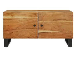 Mesa De Centro* Mesa de centro | Mesa de apoio | Mesa de café 80x50x40 madeira de acácia maciça/deriv. madeira Castanho