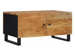 Mesa De Centro* Mesa de centro | Mesa de apoio | Mesa de café 80x50x40 madeira de acácia maciça/deriv. madeira Castanho