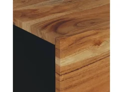 Mesa De Centro* Mesa de centro | Mesa de apoio | Mesa de café 80x50x40 madeira de acácia maciça/deriv. madeira Castanho