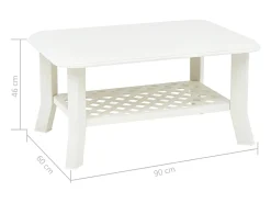 Mesa de centro | Mesa de apoio 90x60x46 cm plástico^ Mesa De Centro
