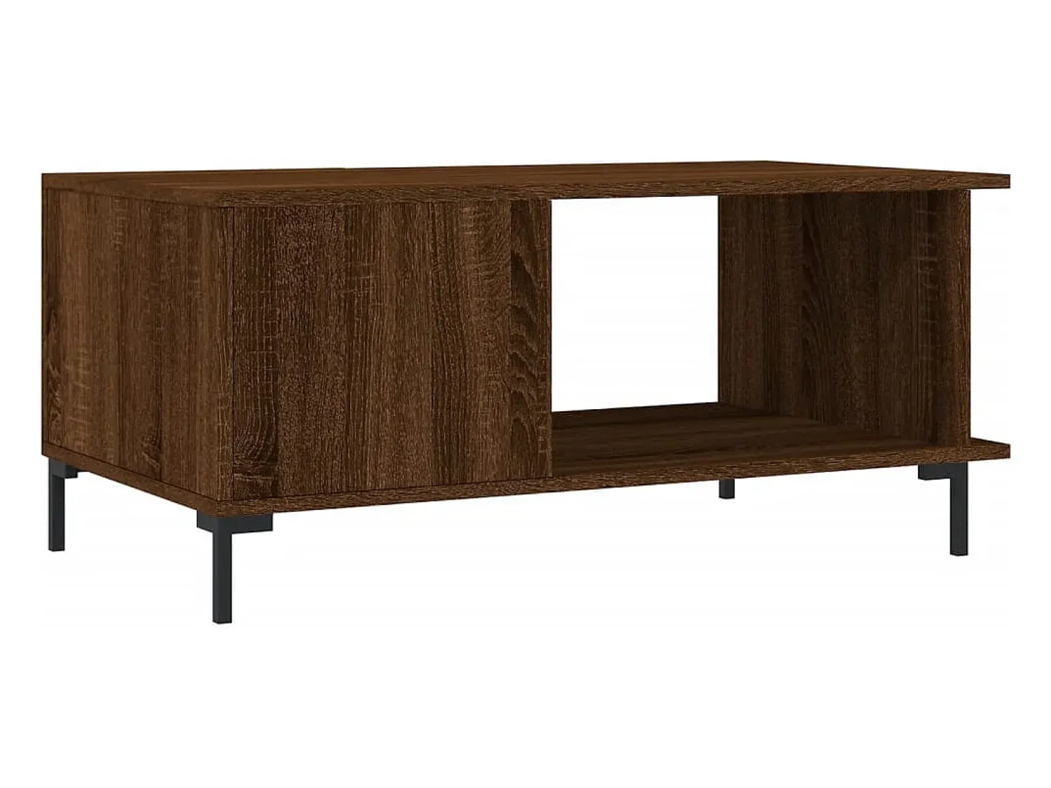 Mesa De Centro| Mesa de centro | Mesa de apoio 90x50x40 cm derivados de madeira carvalho Castanho
