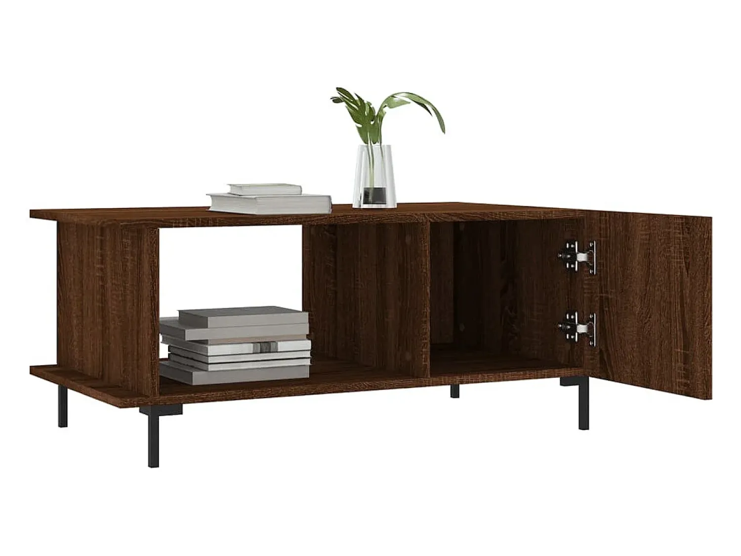 Mesa De Centro| Mesa de centro | Mesa de apoio 90x50x40 cm derivados de madeira carvalho Castanho